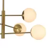 Стеклянная потолочная люстра Gutta 2854-6P форма шар бежевая F-Promo