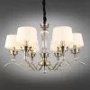 Подвесная люстра Arosio OML-88413-06 конус бежевая Omnilux Подвесная люстра Arosio OML-88413-06 конус бежевая Omnilux