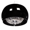 Стеклянный подвесной светильник Disposa LDP 7018-400 BK цилиндр черный Lumina Deco