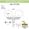 Наземный фонарь GLOBE 300 G30.157.S20.VYF1R форма шар белый Fumagalli