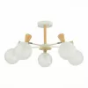 Стеклянная потолочная люстра Catania SLE220702-05 белая форма шар Evoluce