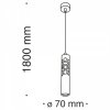Подвесной светильник Torre P037PL-L11B4K цилиндр черный Maytoni