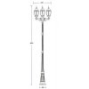 Стеклянный наземный фонарь ARSENAL L 91210LB 18 Bl прозрачный Oasis Light