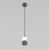 Стеклянный подвесной светильник Polar 50250/1 LED серый форма шар белый Eurosvet