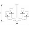 Стеклянная потолочная люстра Felicity FR5206PL-09FG цилиндр прозрачная Freya