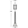 Стеклянный наземный фонарь LONDON L 64807L Bl белый Oasis Light