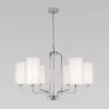 Подвесная люстра Purezza 60128/6 хром цилиндр белая Eurosvet