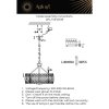 Хрустальная подвесная люстра Jola APL.749.03.06 прозрачная Aployt