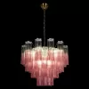 Стеклянная подвесная люстра Murano 10580/600 Clear pink прозрачная Loft It