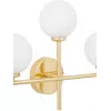 Стеклянный настенный светильник Marsiada LDW 6033N-3 F.GD форма шар белый Lumina Deco