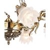 Стеклянная подвесная люстра Эльза H17050/8COP белая Lumien Hall