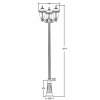 Стеклянный наземный фонарь St.LOUIS L 89110LB B2 Bl мат/тр белый Oasis Light