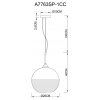 Стеклянный подвесной светильник Wave A7763SP-1CC форма шар прозрачный Artelamp