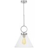 Стеклянный подвесной светильник Fermini LDP 6845-1 CHR+PR прозрачный конус Lumina Deco