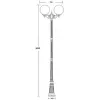 Наземный фонарь GLOBO L 88210LA 21 Bl форма шар белый Oasis Light