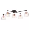 Стеклянная потолочная люстра Joseph 4455/5C конус прозрачная Lumion