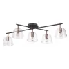 Стеклянная потолочная люстра Joseph 4455/5C конус прозрачная Lumion