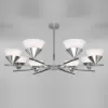 Стеклянная потолочная люстра Rylee 70138/8 хром конус белая Eurosvet