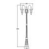 Стеклянный наземный фонарь ROMA S 95209SB 10 down Bl прозрачный Oasis Light