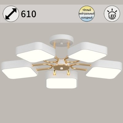 Потолочная люстра  03362-0.3-05 WH+FGD