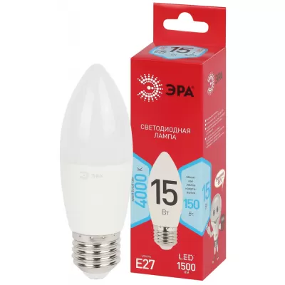 Лампочка светодиодная LED B35-15W-840-E27 R LED B35-15W-840-E27 R ЭРА