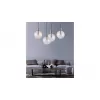 Стеклянный подвесной светильник Dorito LDP 1212-250 GY+CHR форма шар прозрачный Lumina Deco
