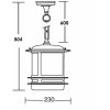 Уличный светильник подвесной TOKIO 68305 Bl smoke Oasis Light