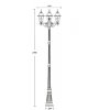 Стеклянный наземный фонарь FARO 91110B 18 Bl прозрачный Oasis Light