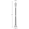 Стеклянный наземный фонарь ASTORIA 2M 91408M Gb ромб прозрачный Oasis Light
