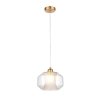 Стеклянный подвесной светильник Milan 10038 VL5724P11 форма шар прозрачный Vele Luce