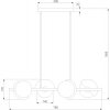 Стеклянный подвесной светильник Moity 70149/4 черный/латунь белый Eurosvet