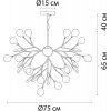 Подвесная люстра Candy A7274SP-36WH прозрачная