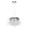 Стеклянный подвесной светильник Tosso LDP 8066-500 PR цилиндр прозрачный Lumina Deco