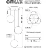 Подвесной светильник Адам Смарт CL228A031 форма шар белый Citilux