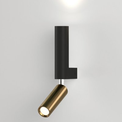 Настенный светильник Pitch 40020/1 LED черный/латунь Eurosvet