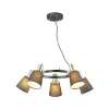Подвесная люстра Marcus 3638/5 черная конус Lumion