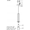 Стеклянный подвесной светильник Lofty 10704P/1-D150 BK-GR цилиндр черный iLamp