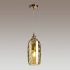 Стеклянный подвесной светильник Sitora 4769/1 цилиндр цвет янтарь Odeon Light