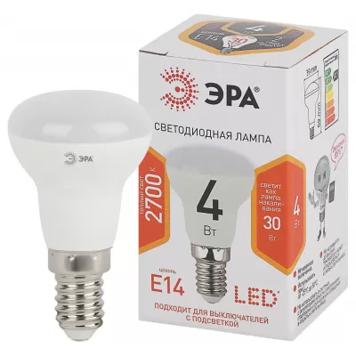 Лампочка светодиодная  LED R39-4W-827-E14 ЭРА