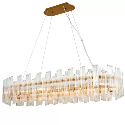 Стеклянная подвесная люстра Vittoria KG0769P-12L clear/ brass DeLight Collection