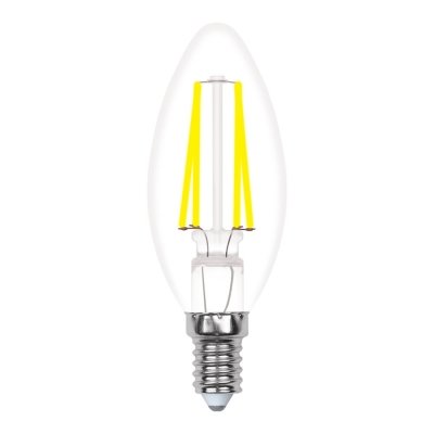 Лампочка светодиодная  LED-C35-5W/WW/E14/CL/MB GLM10TR картон Uniel