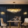 Стеклянная подвесная люстра XX19001 XX19001-150 gold прозрачная DeLight Collection