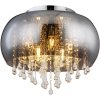 Стеклянная потолочная люстра Kalla 15809D1 форма шар серая Globo