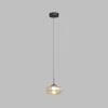 Стеклянный подвесной светильник FLOA DK6741-BK+AM цвет янтарь Denkirs