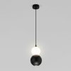 Стеклянный подвесной светильник Polar 50251/1 LED черный форма шар белый Eurosvet