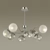 Стеклянная потолочная люстра Candice 4554/8C форма шар белая Lumion