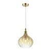 Стеклянный подвесной светильник Lasita 4707/1 форма шар цвет янтарь Odeon Light