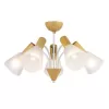 Стеклянная потолочная люстра Vardo 1131/5P конус белая Escada
