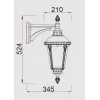 Стеклянный настенный фонарь уличный  79752S Bl прозрачный Oasis Light