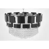 Стеклянная подвесная люстра Molina LDP 7045-600 BK+CHR прозрачная Lumina Deco